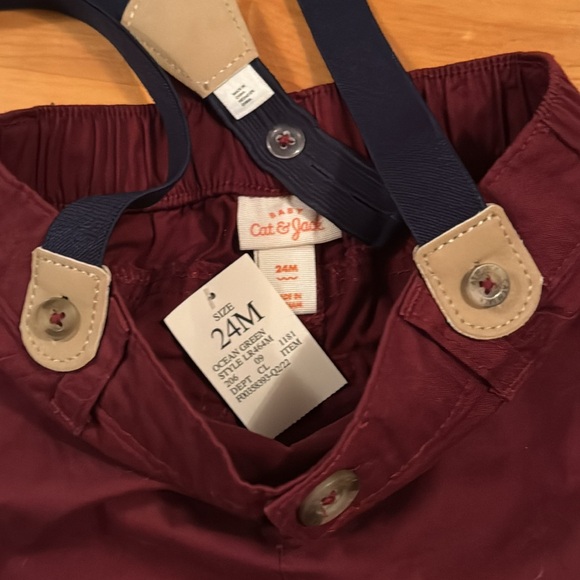 ✅2/$20✅NWT Baby Cat & Jack 2 piece 24month onesie wth shorts & suspenders! - Picture 9 of 9